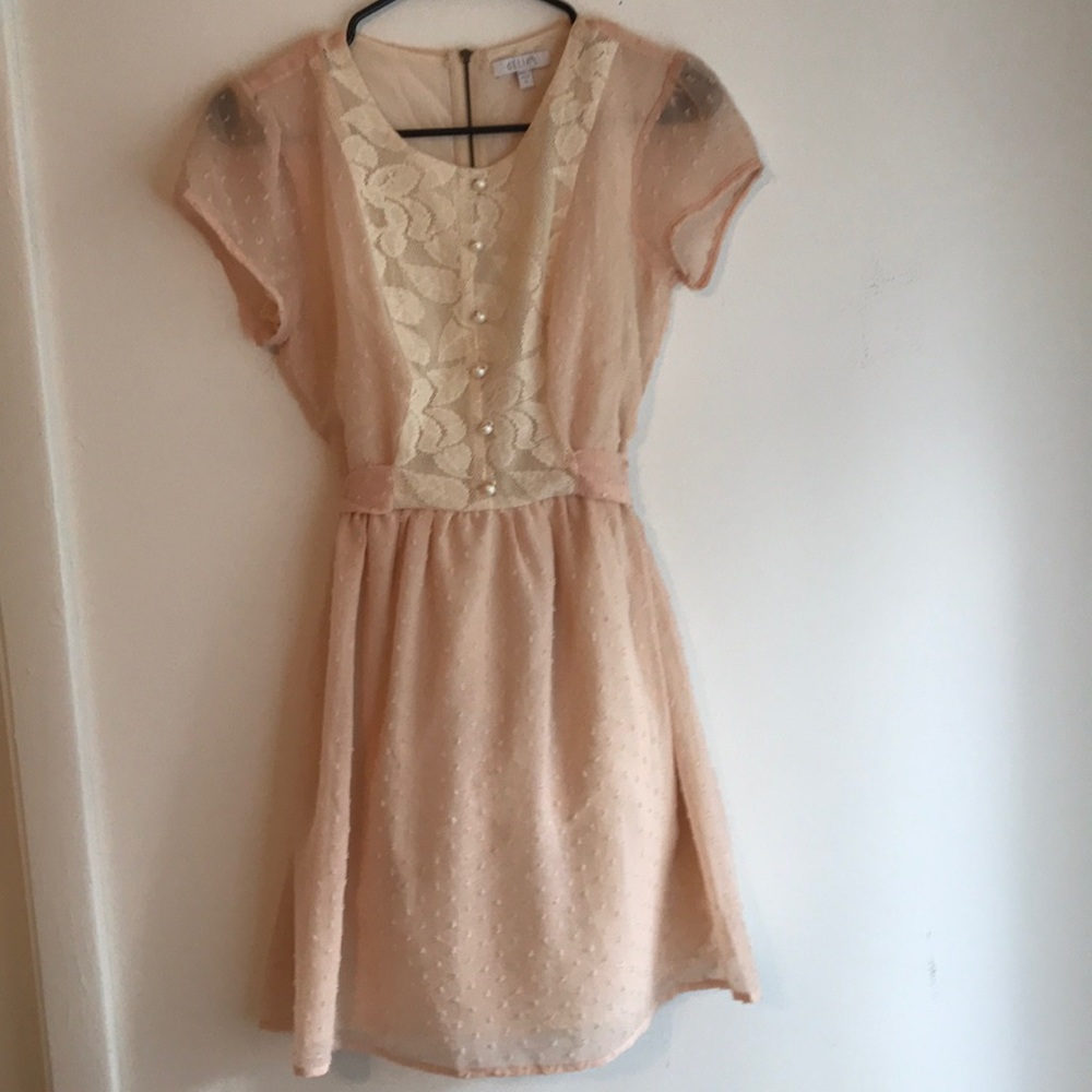 Soft pink babydoll dress